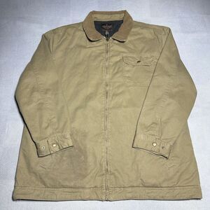 Vintage Y2K Steve & Barry's Corduroy Collar Brown Tan Workwear Jacket Men's XL
